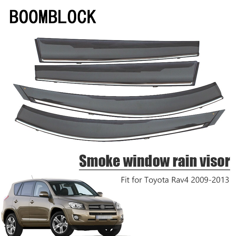 BOOMBLOCK ڵ Ŀ   Sun Rain Wind Deflector Ÿ RAV4 ׼   ABS 2009 2010 2011 2012 2013
